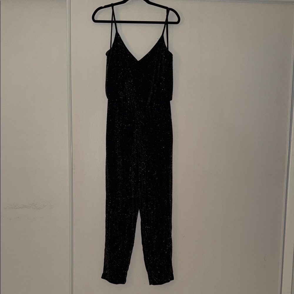 Eliza J Black Sparkle Jumpsuit